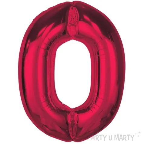 balon foliowy cyfra 0 czerwony godan 36 dgt