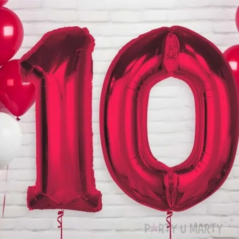 balon foliowy cyfra 0 czerwony godan 36 dgt