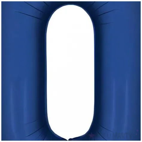 balon foliowy cyfra 0 dekoracja na urodziny granatowy matowy 34 dgt
