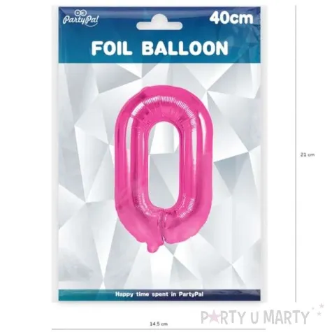 balon foliowy cyfra 0 fuksja partypal 16 dgt
