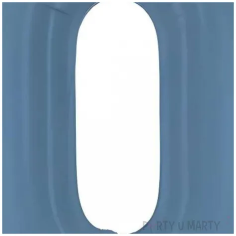 balon foliowy cyfra 0 granatowy matowy dekoracja na urodziny 34 dgt