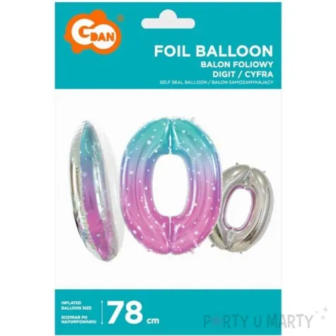 balon foliowy cyfra 0 kosmos godan 31 dgt