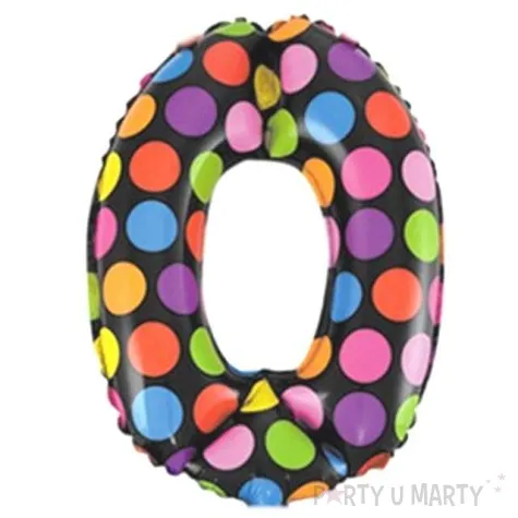 balon foliowy cyfra 0 kropki oem 16 dgt