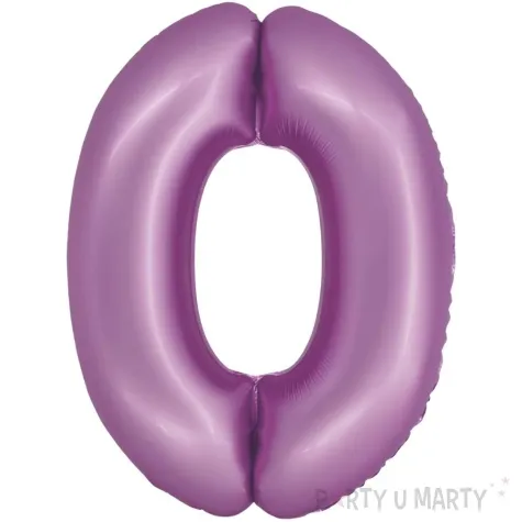 balon foliowy cyfra 0 lawendowy matowy godan 30 dgt