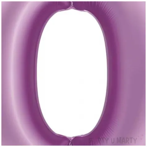 balon foliowy cyfra 0 lawendowy matowy godan 30 dgt