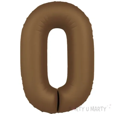 balon foliowy cyfra 0 mat braz czekoladowy folat 34 dgt