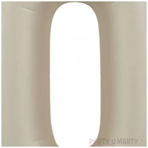 balon foliowy cyfra 0 mat kremowe latte folat 34 dgt