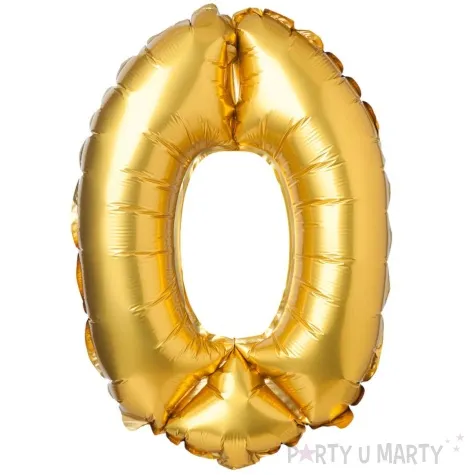 balon foliowy cyfra 0 matowa zloty arpex 36 cali dgt