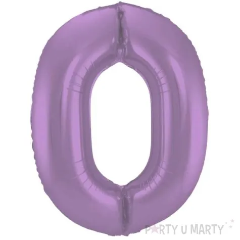 balon foliowy cyfra 0 metaliczny mat fioletowy folat 34 dgt