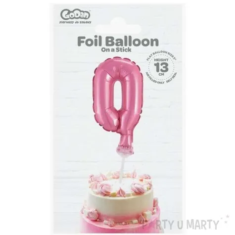 balon foliowy cyfra 0 micro rozowy godan 5 dgt