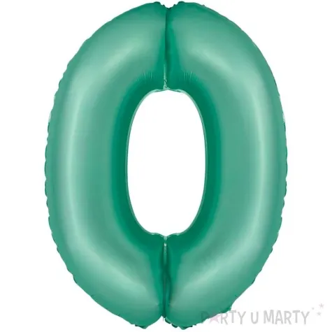 balon foliowy cyfra 0 mietowy matowy godan 30 dgt