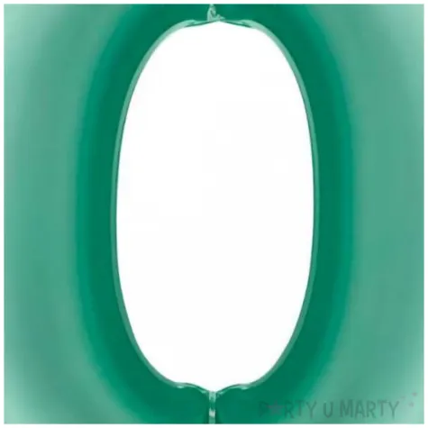 balon foliowy cyfra 0 mietowy matowy godan 30 dgt