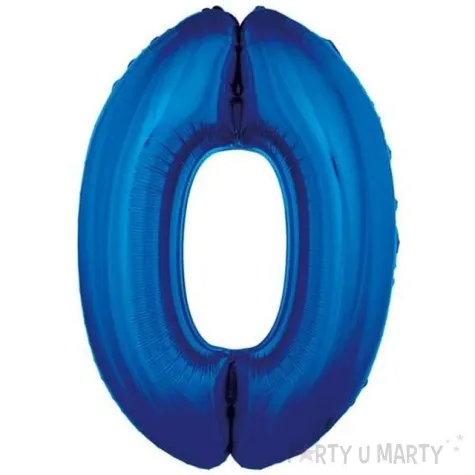 balon foliowy cyfra 0 niebieski godan 34 dgt
