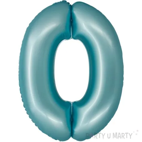 balon foliowy cyfra 0 niebieski matowy godan 30 dgt