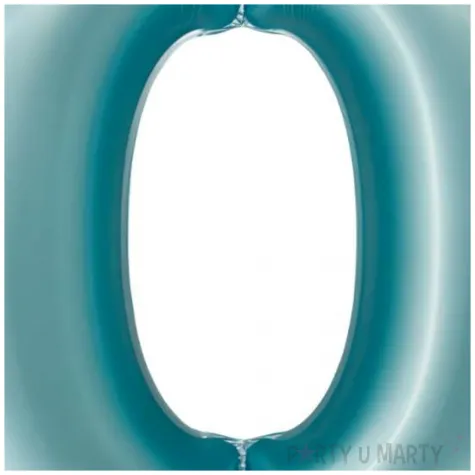 balon foliowy cyfra 0 niebieski matowy godan 30 dgt