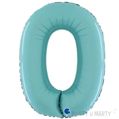 balon foliowy cyfra 0 niebieski pastel grabo 26 dgt