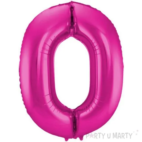 balon foliowy cyfra 0 rozowy folat 34 dgt