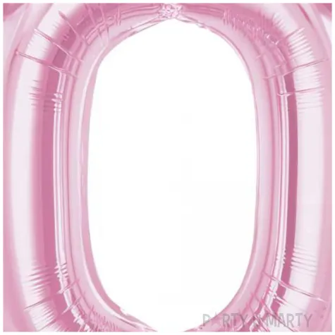 balon foliowy cyfra 0 rozowy jasny godan 36 dgt