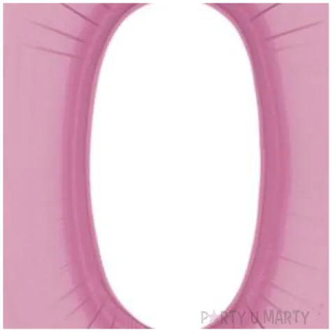 balon foliowy cyfra 0 rozowy pastel grabo 26 dgt