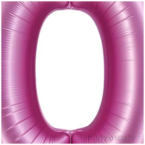 balon foliowy cyfra 0 rozowy satynowy godan 30 dgt