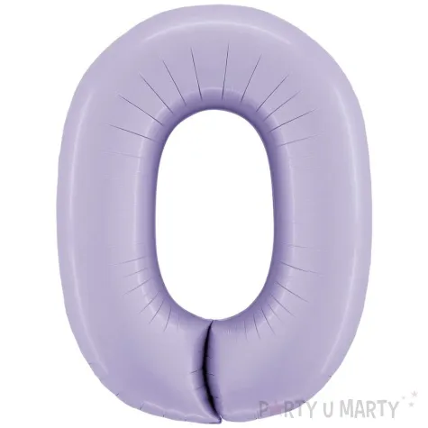 balon foliowy cyfra 0 satynowy liliowy grabo 40 dgt