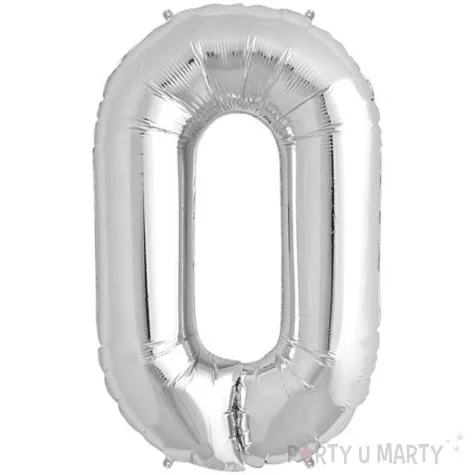 balon foliowy cyfra 0 srebrny northstar balloons 34 dgt