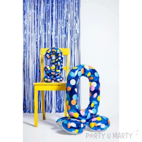 balon foliowy cyfra 0 stojaca grochy folat 17 dgt