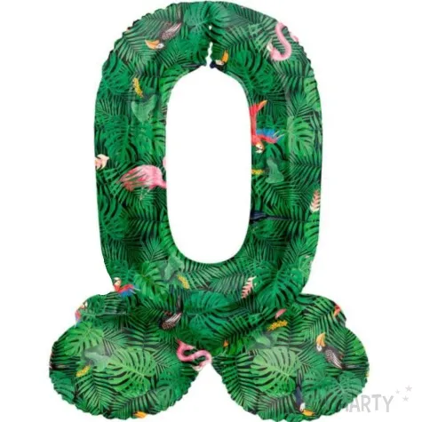 balon foliowy cyfra 0 stojaca hawajskie party folat 17 dgt