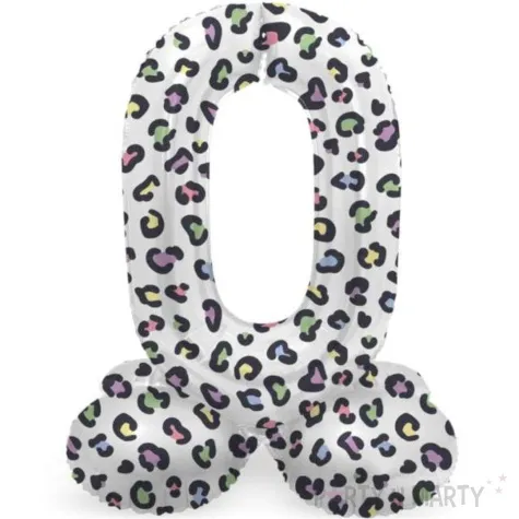 balon foliowy cyfra 0 stojaca panterka folat 28 dgt