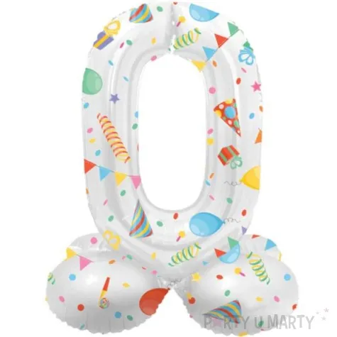 balon foliowy cyfra 0 stojaca party folat 17 dgt