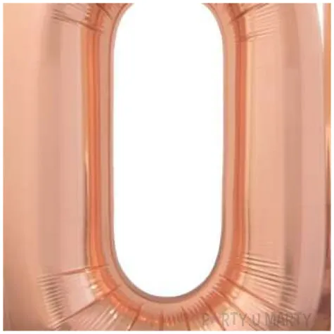 balon foliowy cyfra 0 stojaca rozowe zloto godan 29 dgt