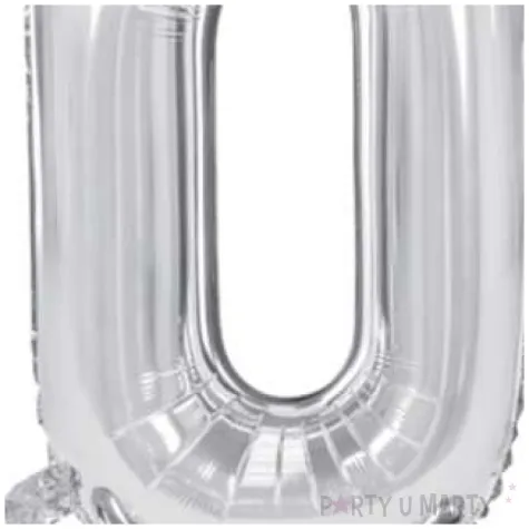 balon foliowy cyfra 0 stojaca srebrny partydeco 27 shp