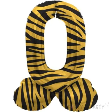 balon foliowy cyfra 0 stojaca tygrysie pregi folat 17 dgt