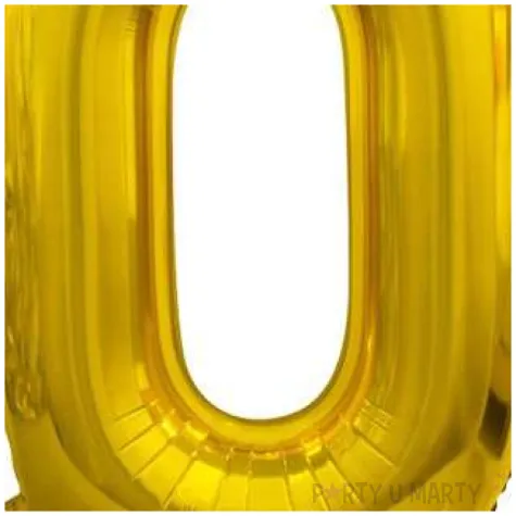 balon foliowy cyfra 0 stojaca zloty godan 29 dgt