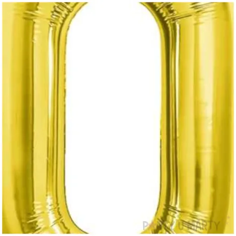 balon foliowy cyfra 0 zloty partypal 16 dgt