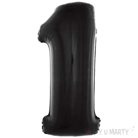 balon foliowy cyfra 1 beauty and charm czarny godan 36 dgt