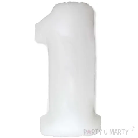 balon foliowy cyfra 1 bialy flexmetal 33 dgt