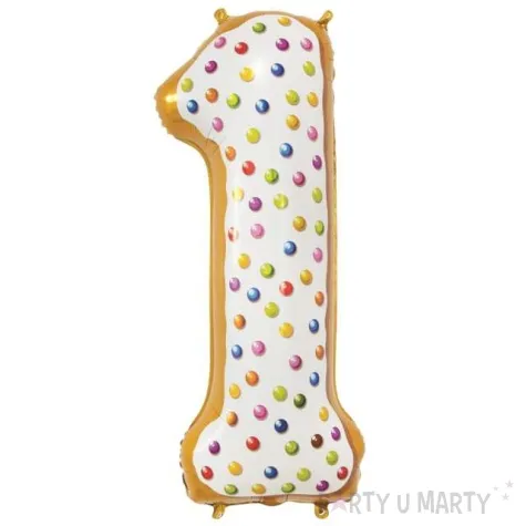 balon foliowy cyfra 1 ciasteczko godan 31 dgt