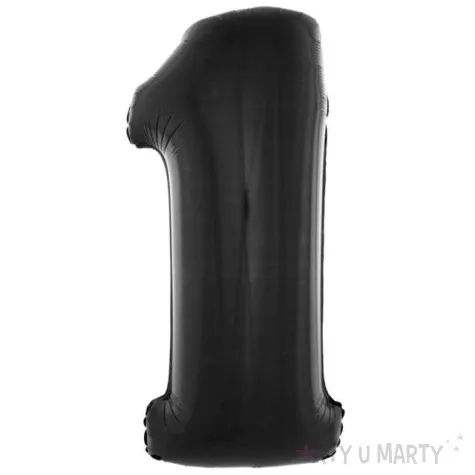 balon foliowy cyfra 1 czarny funny fashion 40 dgt