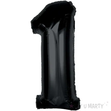 balon foliowy cyfra 1 czarny godan 36 dgt