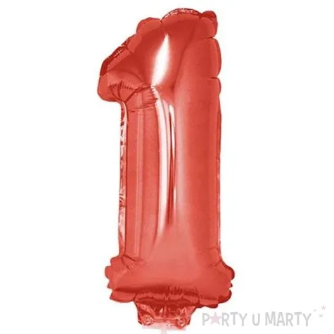 balon foliowy cyfra 1 czerwony funny fashion 16 dgt
