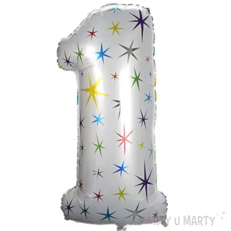 balon foliowy cyfra 1 gwiazdki oem 40 dgt