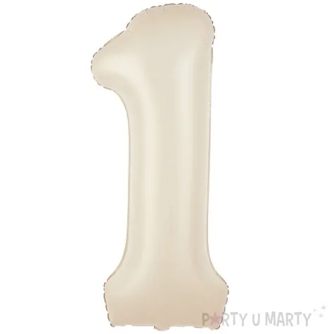 balon foliowy cyfra 1 kremowy 39 dgt