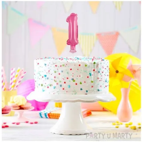 balon foliowy cyfra 1 micro rozowy godan 5 dgt