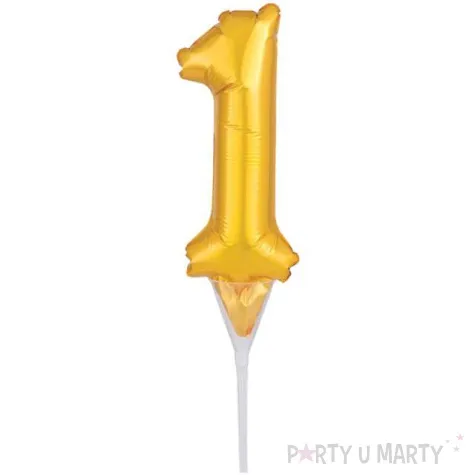 balon foliowy cyfra 1 micro zloty amscan 6 dgt