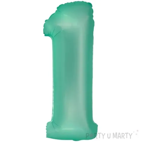 balon foliowy cyfra 1 mietowy matowy godan 30 dgt