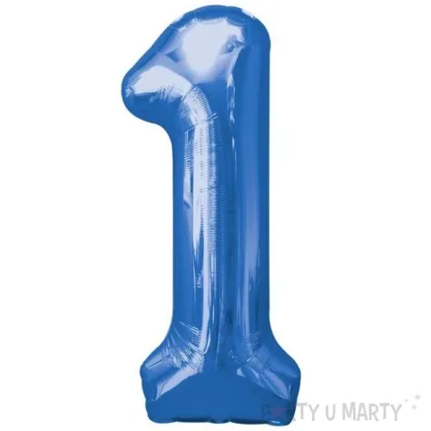 balon foliowy cyfra 1 niebieski amscan 34 dgt