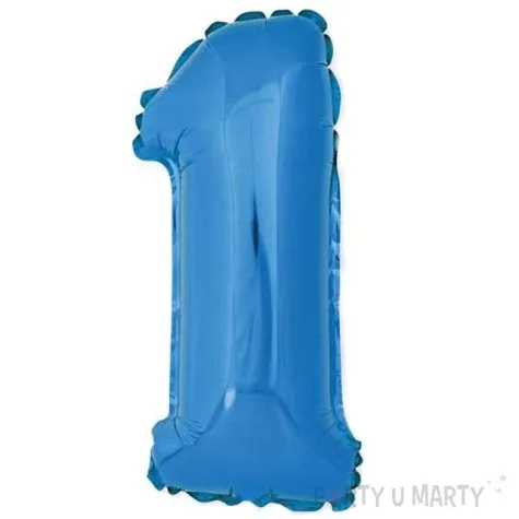 balon foliowy cyfra 1 niebieski godan 14 dgt