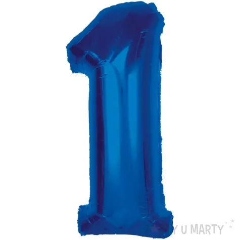 balon foliowy cyfra 1 niebieski godan 36 dgt
