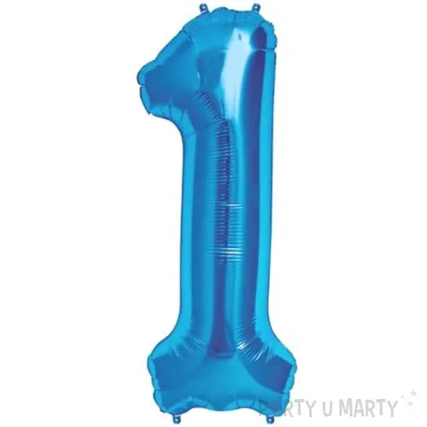 balon foliowy cyfra 1 niebieski oem 38 dgt